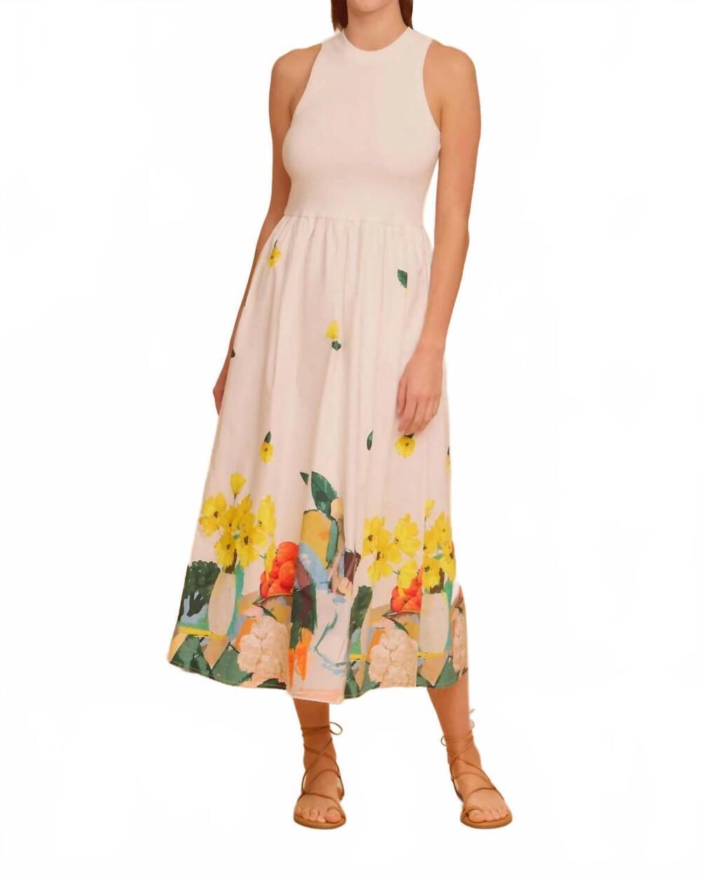 NEW OLIVIA BY LIVRO elsie midi dress in farmer's market
